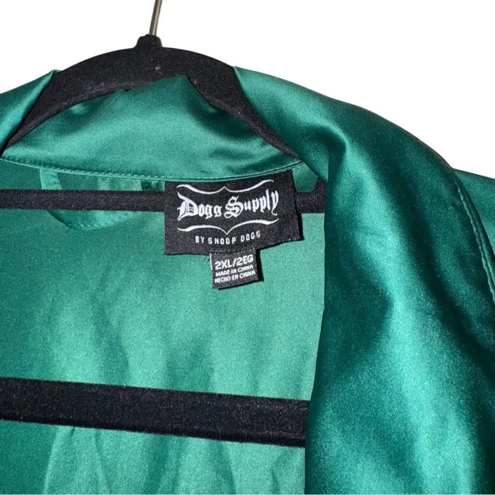 Dogg Supply by Snoop Dogg Mens Poly Satin Robe - Evergreen Size 2XL
